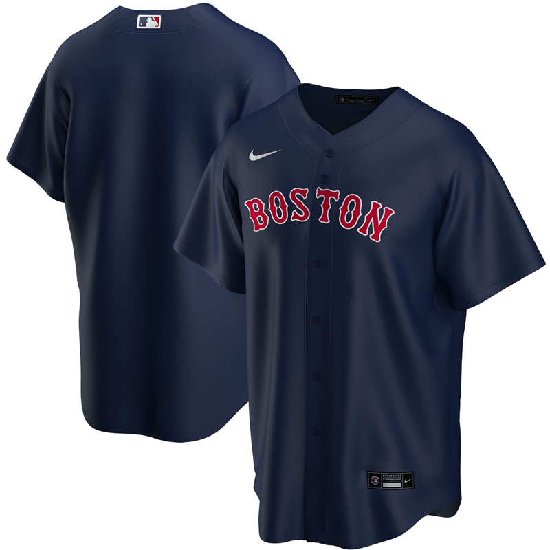 2020 MLB Men Boston Red Sox Nike Navy Alternate 2020 Replica Jersey 1->boston red sox->MLB Jersey